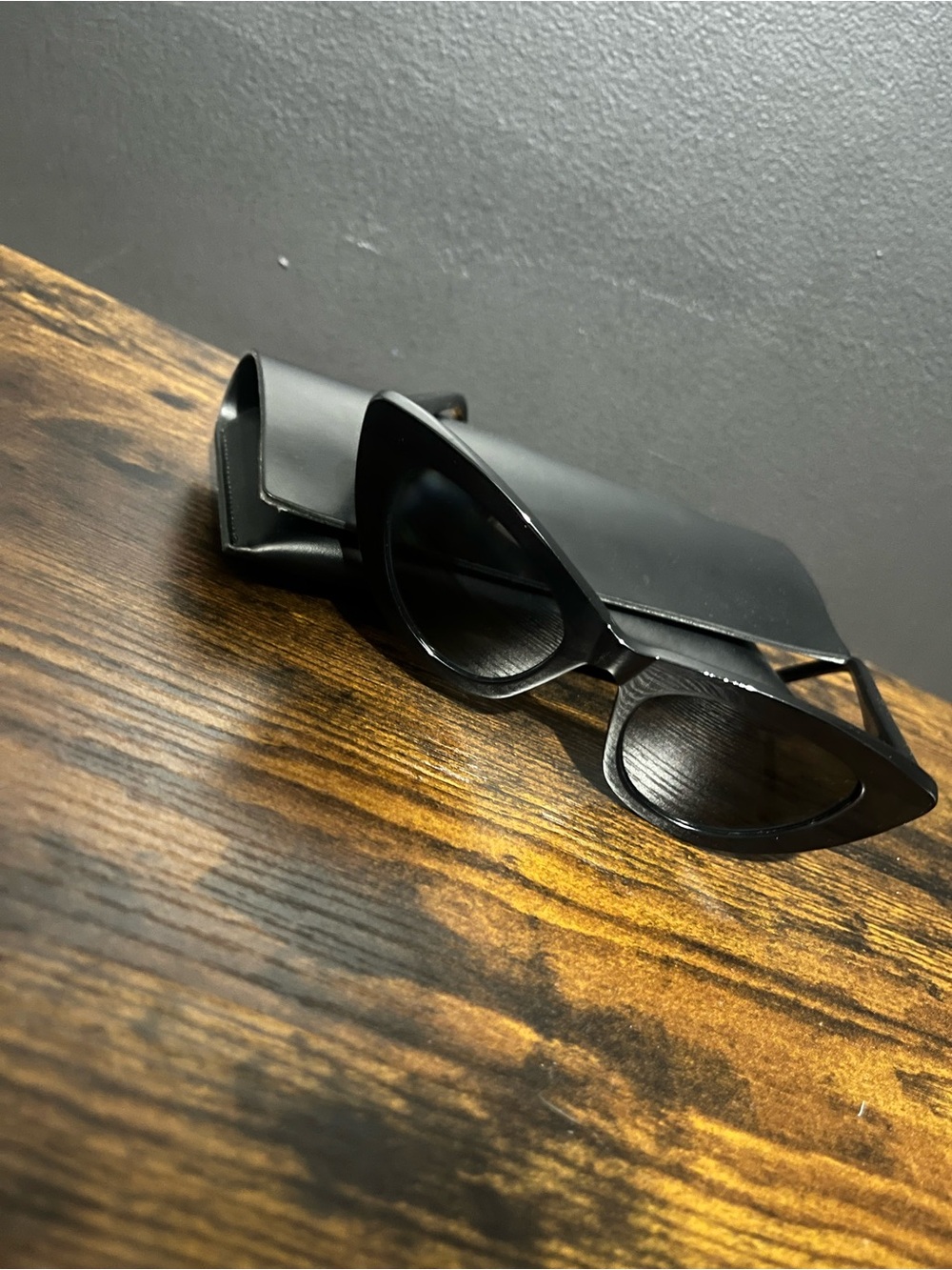Yves Saint Laurent Black Cat-Eye Sunglasses